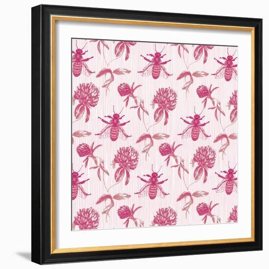 Clover and Honey Bee, 2017-Andrew Watson-Framed Giclee Print