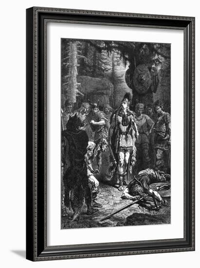 Clovis at Soissons 486Ad-C. Laplante-Framed Art Print