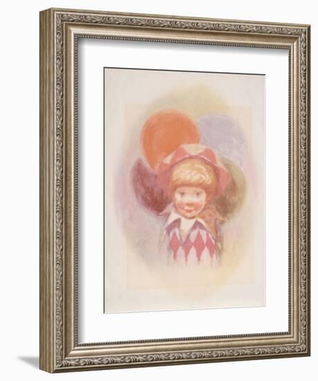 Clown and Balloons-Philippe Alfieri-Framed Collectable Print