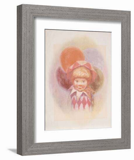 Clown and Balloons-Philippe Alfieri-Framed Collectable Print