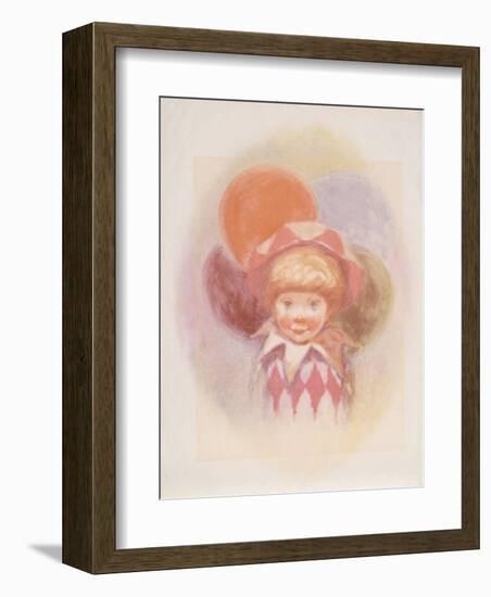 Clown and Balloons-Philippe Alfieri-Framed Collectable Print