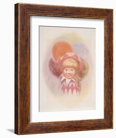 Clown and Balloons-Philippe Alfieri-Framed Collectable Print