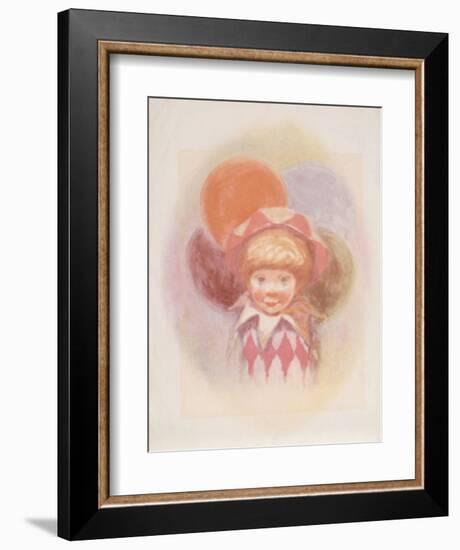 Clown and Balloons-Philippe Alfieri-Framed Collectable Print