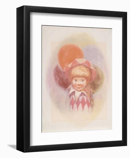 Clown and Balloons-Philippe Alfieri-Framed Collectable Print