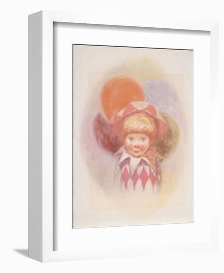 Clown and Balloons-Philippe Alfieri-Framed Collectable Print