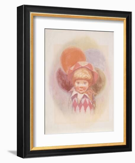 Clown and Balloons-Philippe Alfieri-Framed Collectable Print