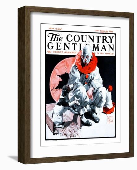 "Clown and Injured Dog," Country Gentleman Cover, June 13, 1925-William Meade Prince-Framed Giclee Print