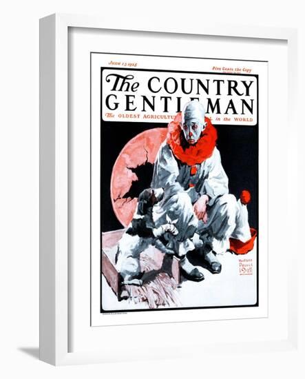 "Clown and Injured Dog," Country Gentleman Cover, June 13, 1925-William Meade Prince-Framed Giclee Print