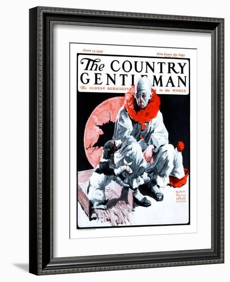 "Clown and Injured Dog," Country Gentleman Cover, June 13, 1925-William Meade Prince-Framed Giclee Print