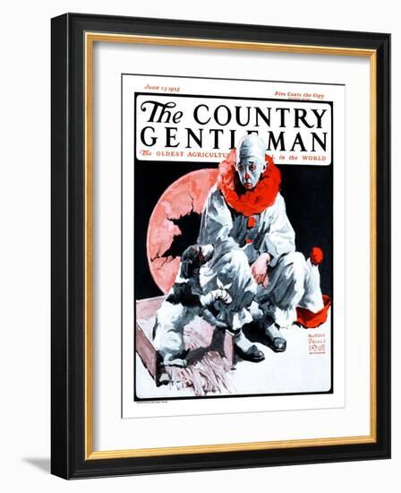 "Clown and Injured Dog," Country Gentleman Cover, June 13, 1925-William Meade Prince-Framed Giclee Print