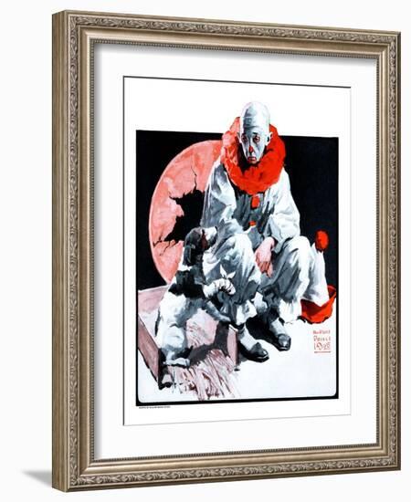 "Clown and Injured Dog,"June 13, 1925-William Meade Prince-Framed Giclee Print