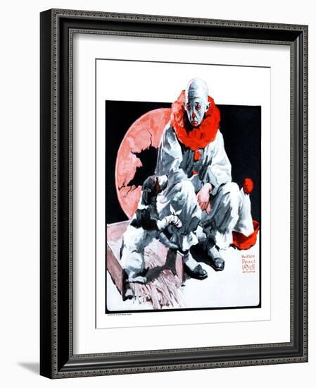 "Clown and Injured Dog,"June 13, 1925-William Meade Prince-Framed Giclee Print