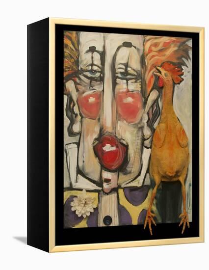 Clown and Rubber Chicken-Tim Nyberg-Framed Premier Image Canvas