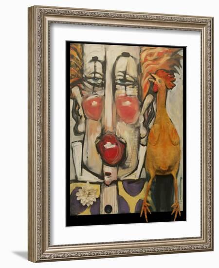 Clown and Rubber Chicken-Tim Nyberg-Framed Giclee Print