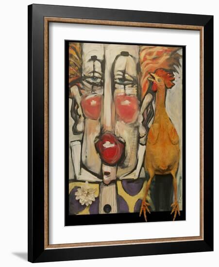 Clown and Rubber Chicken-Tim Nyberg-Framed Giclee Print