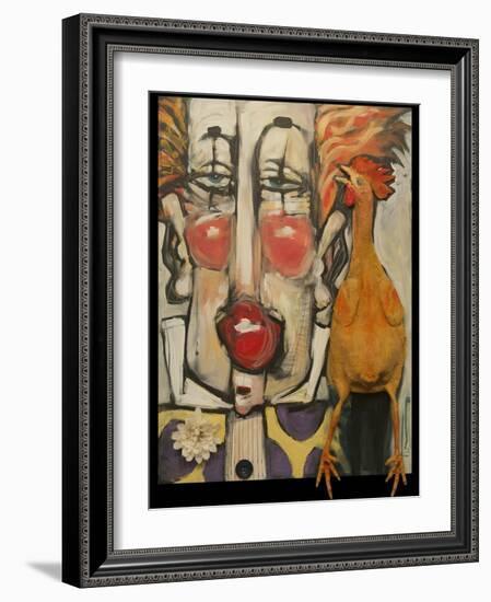 Clown and Rubber Chicken-Tim Nyberg-Framed Giclee Print