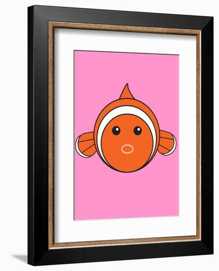 Clown Fish On Pink-null-Framed Giclee Print