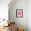 Clown Fish On Pink-null-Framed Giclee Print displayed on a wall