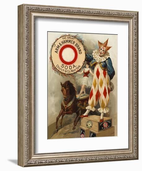 Clown, Horse, Acrobat and Arm and Hammer Brand Soda-null-Framed Giclee Print