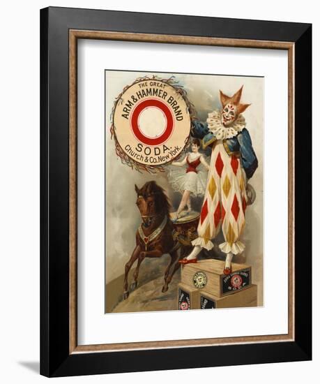 Clown, Horse, Acrobat and Arm and Hammer Brand Soda-null-Framed Giclee Print