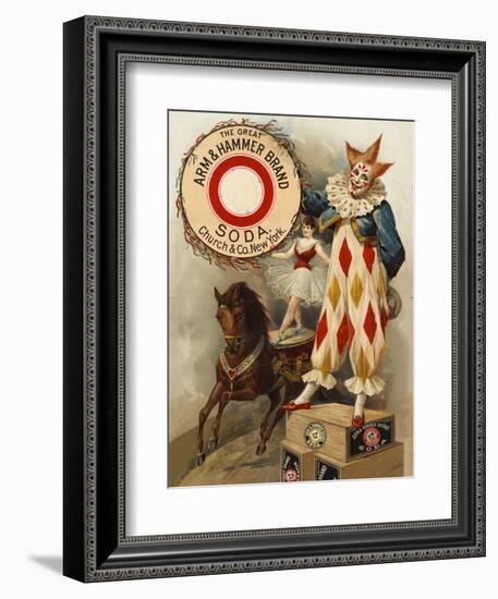 Clown, Horse, Acrobat and Arm and Hammer Brand Soda-null-Framed Giclee Print