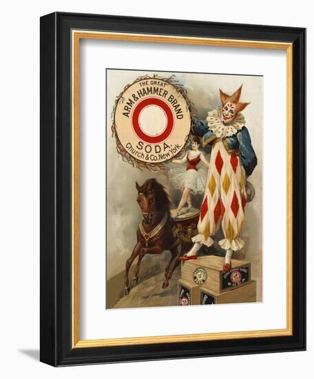 Clown, Horse, Acrobat and Arm and Hammer Brand Soda-null-Framed Giclee Print