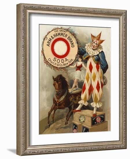 Clown, Horse, Acrobat and Arm and Hammer Brand Soda-null-Framed Giclee Print