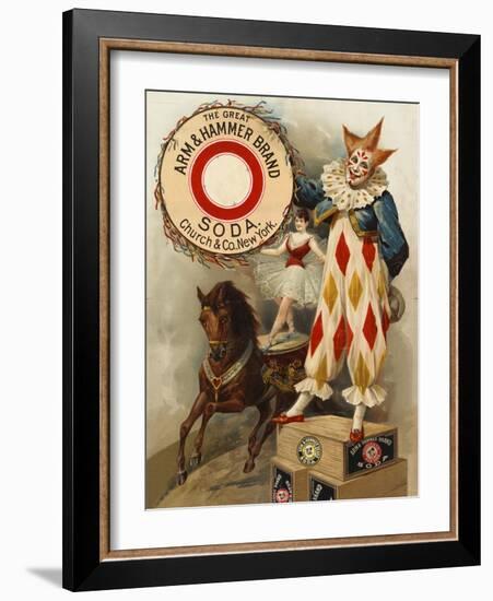 Clown, Horse, Acrobat and Arm and Hammer Brand Soda-null-Framed Giclee Print