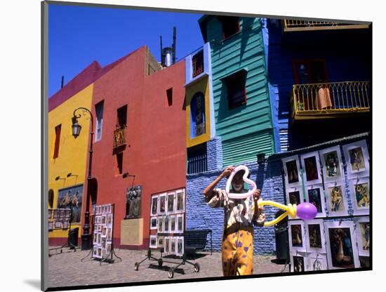 Clown in La Boca Region, Buenos Aires, Argentina-Bill Bachmann-Mounted Photographic Print