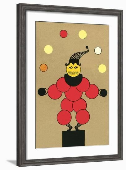 Clown Made of Circles-null-Framed Art Print