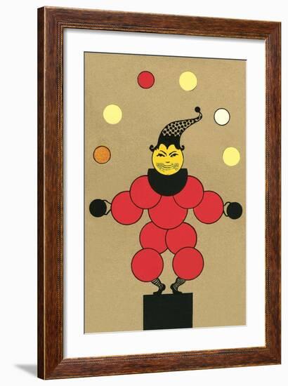 Clown Made of Circles-null-Framed Art Print