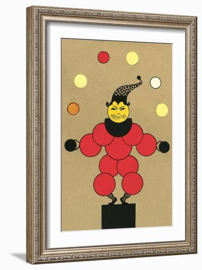 Clown Made of Circles-null-Framed Art Print