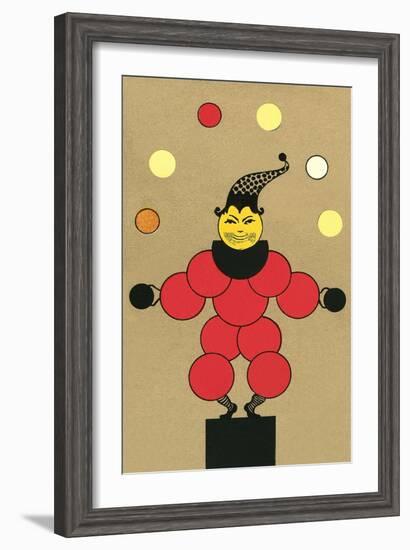 Clown Made of Circles-null-Framed Art Print