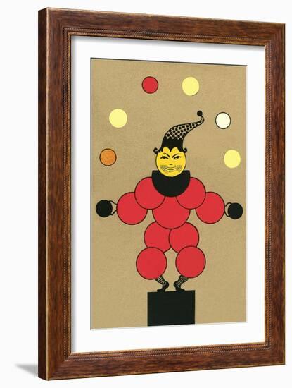 Clown Made of Circles-null-Framed Art Print