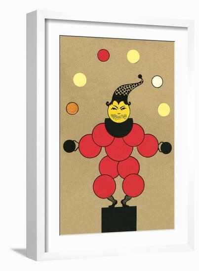 Clown Made of Circles-null-Framed Art Print