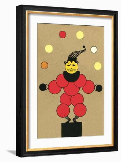 Clown Made of Circles-null-Framed Art Print