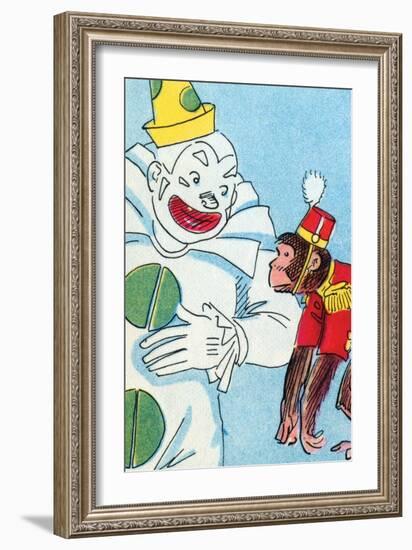 Clown & Monkey-Julia Letheld Hahn-Framed Art Print