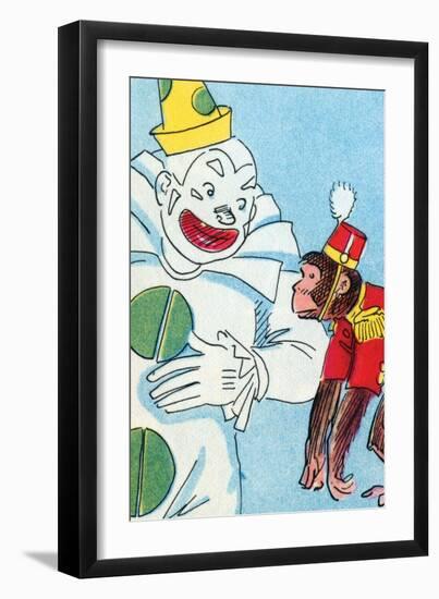 Clown & Monkey-Julia Letheld Hahn-Framed Art Print