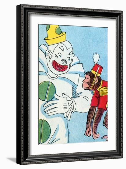 Clown & Monkey-Julia Letheld Hahn-Framed Art Print