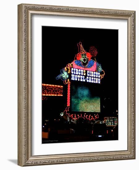 Clown Sign in America for Hotel-Salvatore Elia-Framed Photographic Print