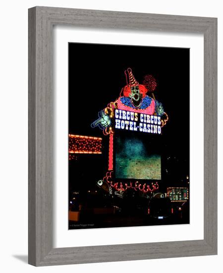 Clown Sign in America for Hotel-Salvatore Elia-Framed Photographic Print