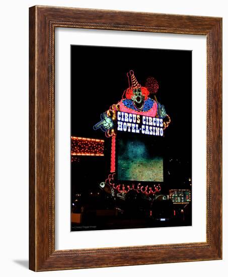 Clown Sign in America for Hotel-Salvatore Elia-Framed Photographic Print