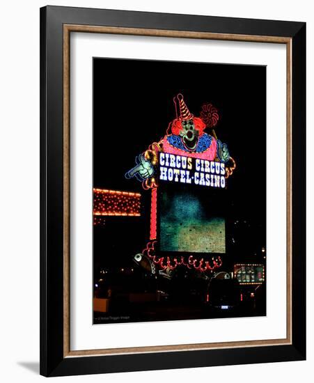 Clown Sign in America for Hotel-Salvatore Elia-Framed Photographic Print