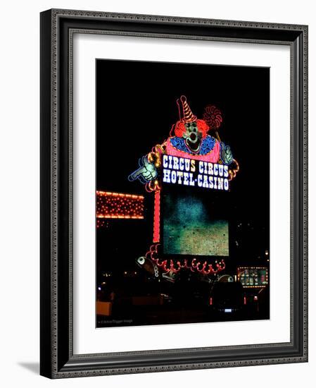 Clown Sign in America for Hotel-Salvatore Elia-Framed Photographic Print