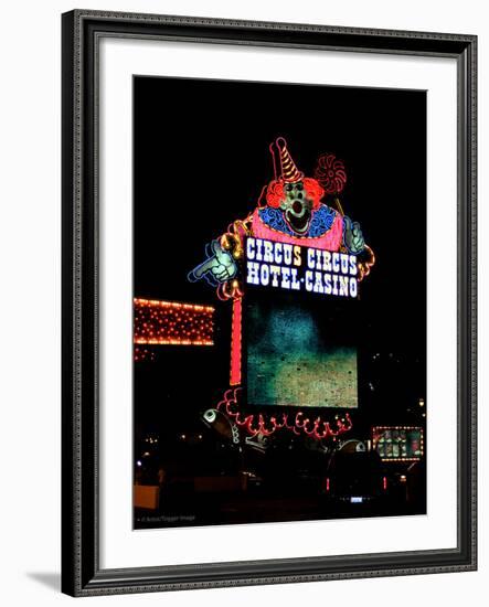 Clown Sign in America for Hotel-Salvatore Elia-Framed Photographic Print