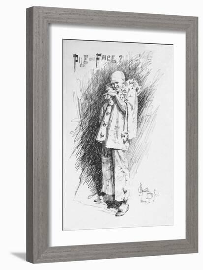 'Clown Sketch', c1893, (1894)-Bernard Partridge-Framed Giclee Print
