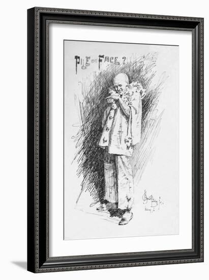 'Clown Sketch', c1893, (1894)-Bernard Partridge-Framed Giclee Print