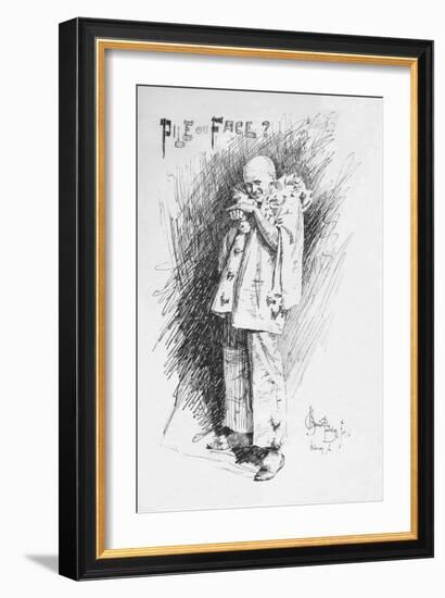 'Clown Sketch', c1893, (1894)-Bernard Partridge-Framed Giclee Print