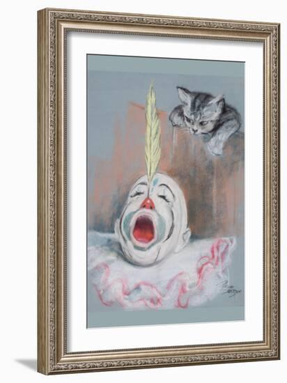 Clown with Cat-Peter Driben-Framed Art Print