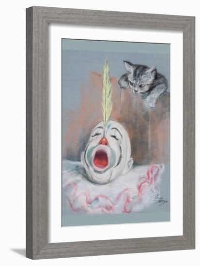 Clown with Cat-Peter Driben-Framed Art Print